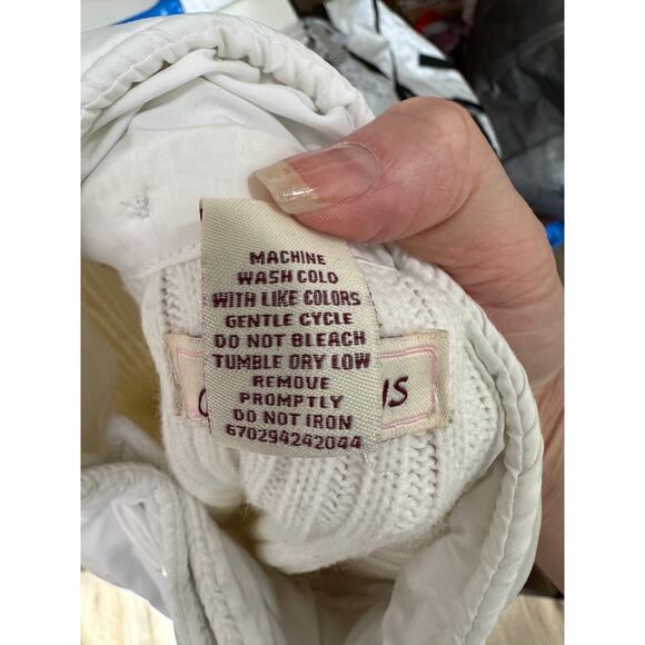 JJAlways Women’s Cream/White Mixed Media Double-Breasted Jacket US S - Picture 9 of 11